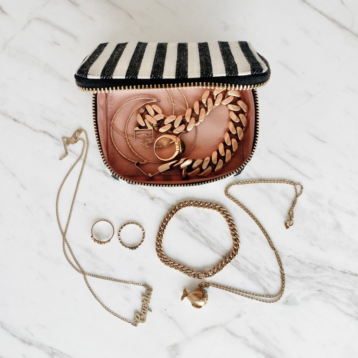 Boîte de Rangement pour Bijoux "Jewelry/Trinket Box", Rayé | Bag-all France
