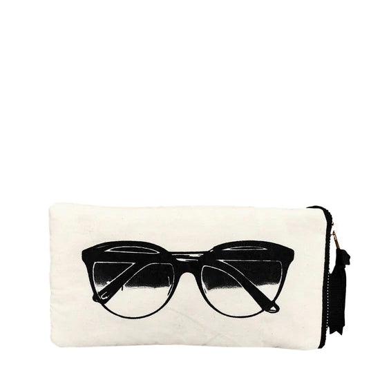 
                                      
                                        Glasses Case with Outside Pocket, Cream
                                      
                                    